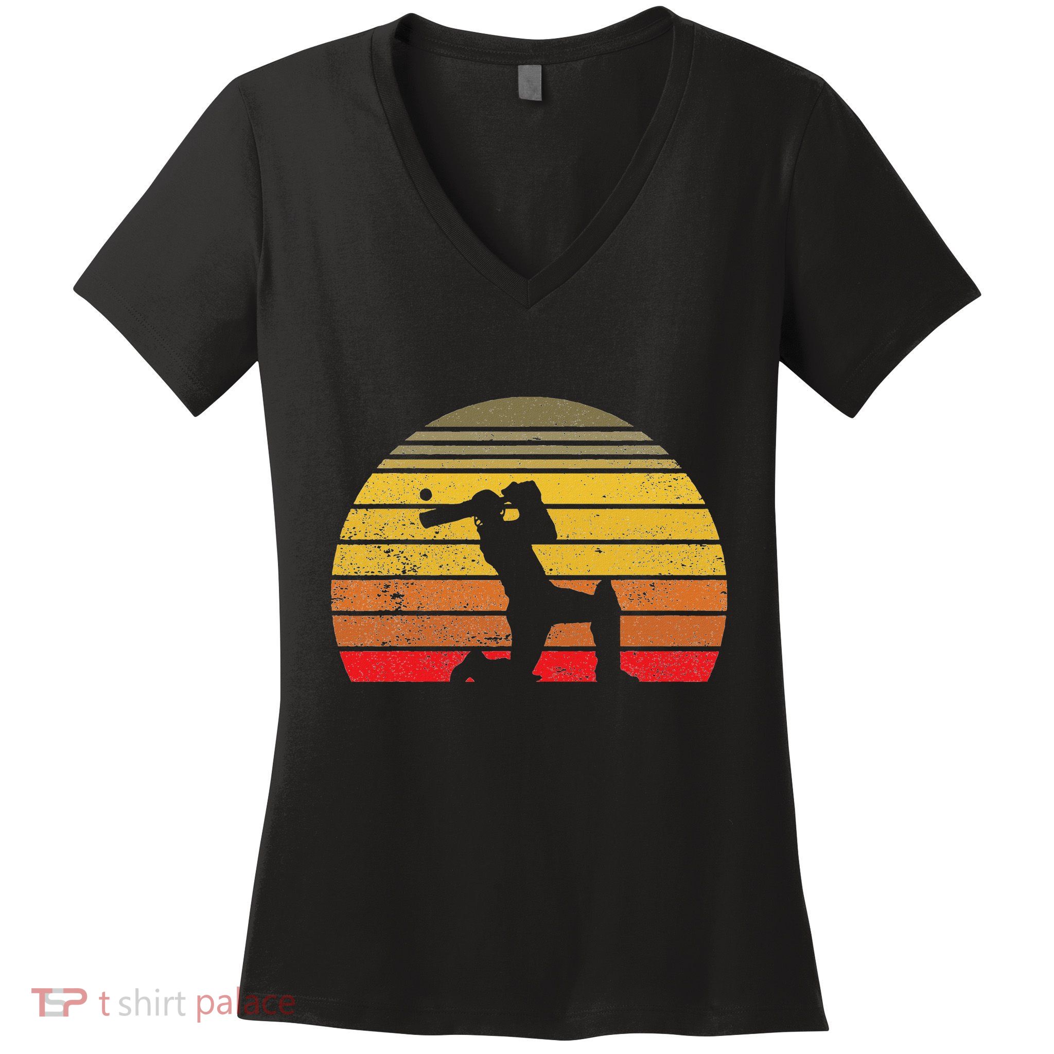 Cricket Player Cricket Sport Vintage Cricket Women's V-Neck T-Shirt