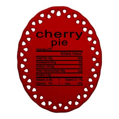 Cherry Pie Ceramic Oval Ornament