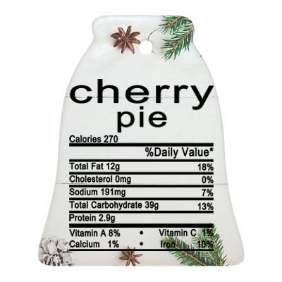 Cherry Pie Ceramic Bell Ornament