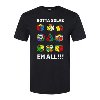 Competitive Puzzle Cube Gotta Solve Em All Speed Cubing Softstyle® CVC T-Shirt