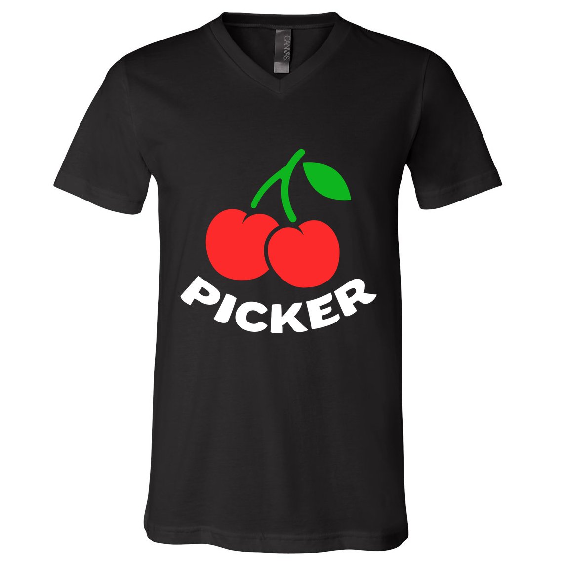 Cherry Picker Cherries Fruit Picking V-Neck T-Shirt