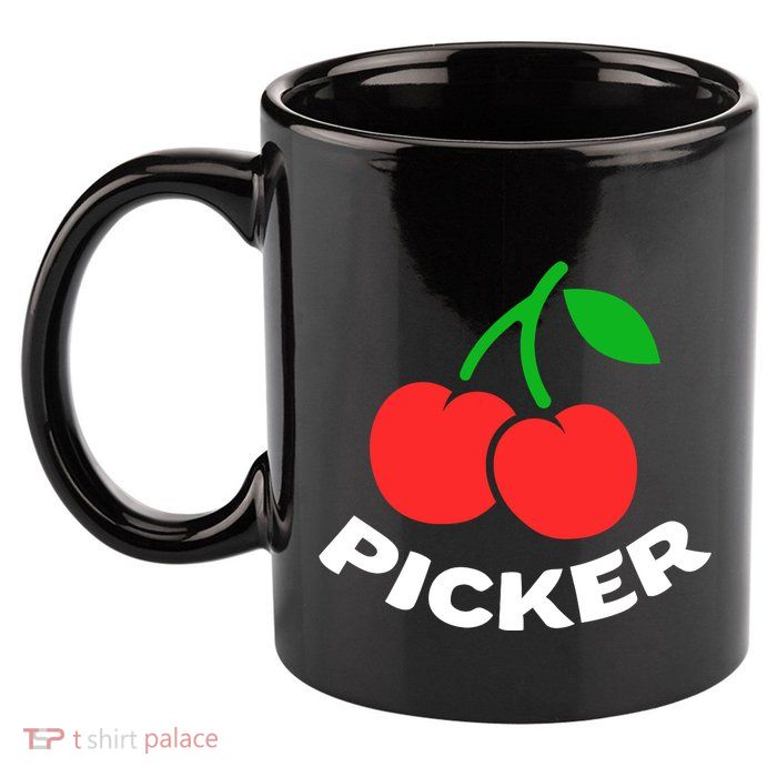 Cherry Picker Cherries Fruit Picking 11oz C Handle Ceramic Mug