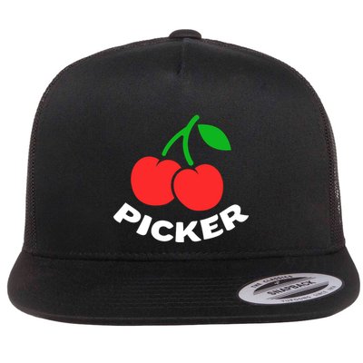Cherry Picker Cherries Fruit Picking Flatbill Hat