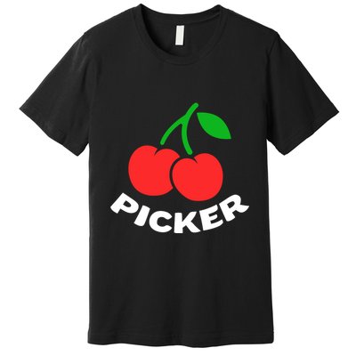 Cherry Picker Cherries Fruit Picking Premium T-Shirt