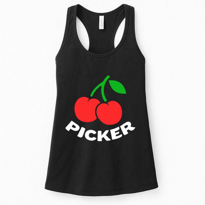 Cherry Picker Cherries Fruit Picking Womens Tank Top