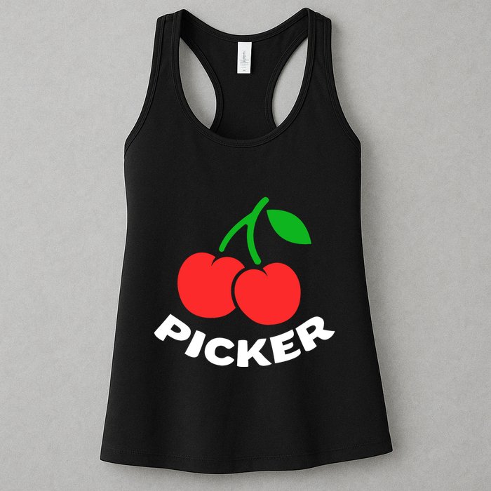 Cherry Picker Cherries Fruit Picking Womens Tank Top