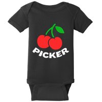 Cherry Picker Cherries Fruit Picking Baby Bodysuit