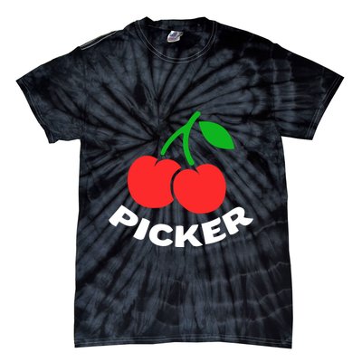 Cherry Picker Cherries Fruit Picking Tie-Dye T-Shirt