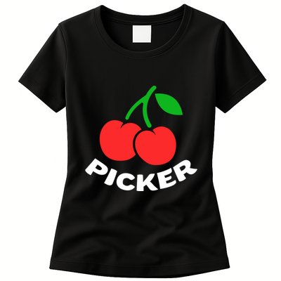 Cherry Picker Cherries Fruit Picking Womens T-Shirt