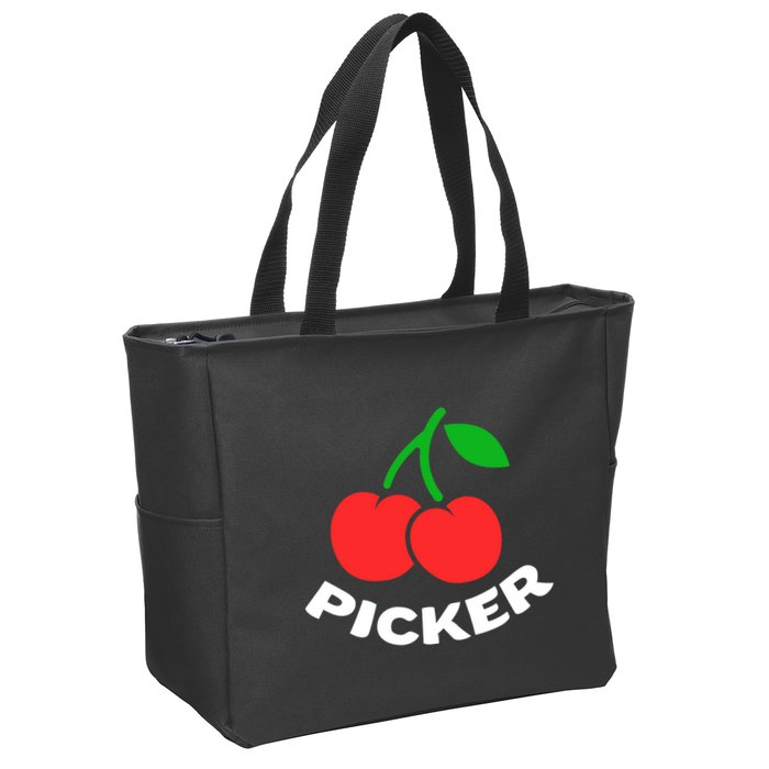 Cherry Picker Cherries Fruit Picking Zip Tote Bag