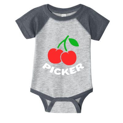 Cherry Picker Cherries Fruit Picking Infant Baby Jersey Bodysuit