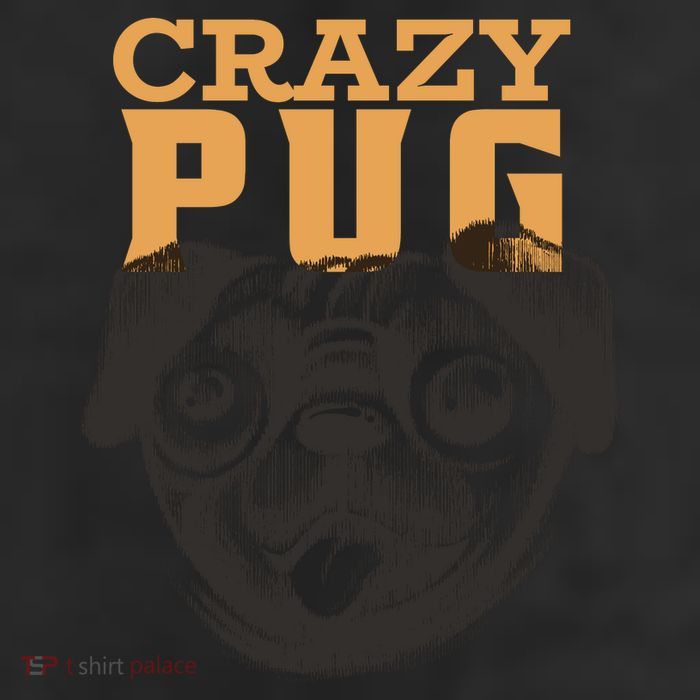 Crazy Pug 7 Panel Mesh Trucker Snapback Hat