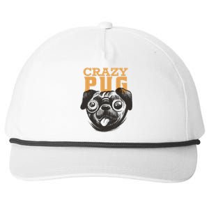 Crazy Pug Snapback Five-Panel Rope Hat