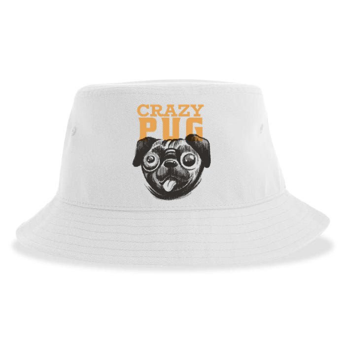 Crazy Pug Sustainable Bucket Hat