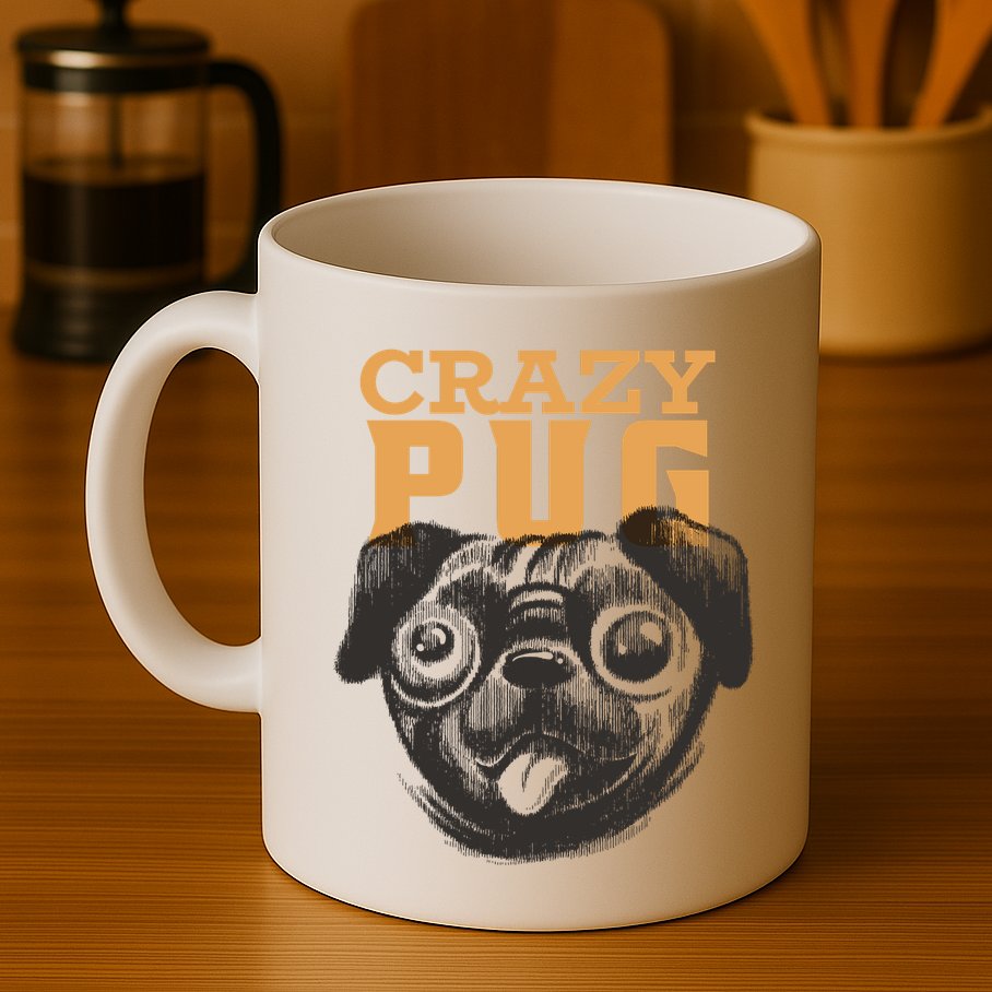 Crazy Pug Mug