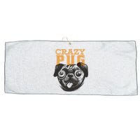 Crazy Pug Large Microfiber Waffle Golf Towel