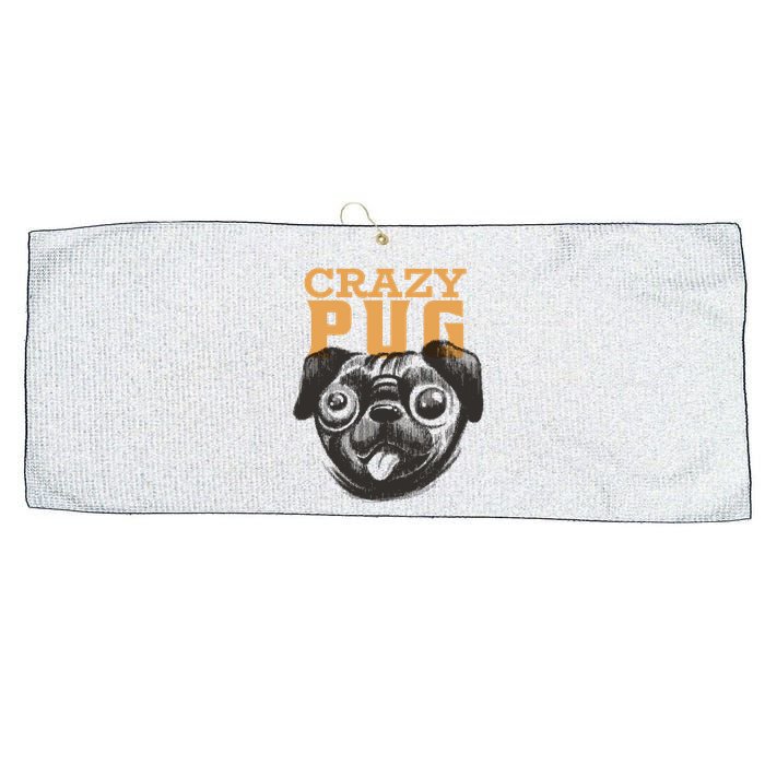 Crazy Pug Large Microfiber Waffle Golf Towel