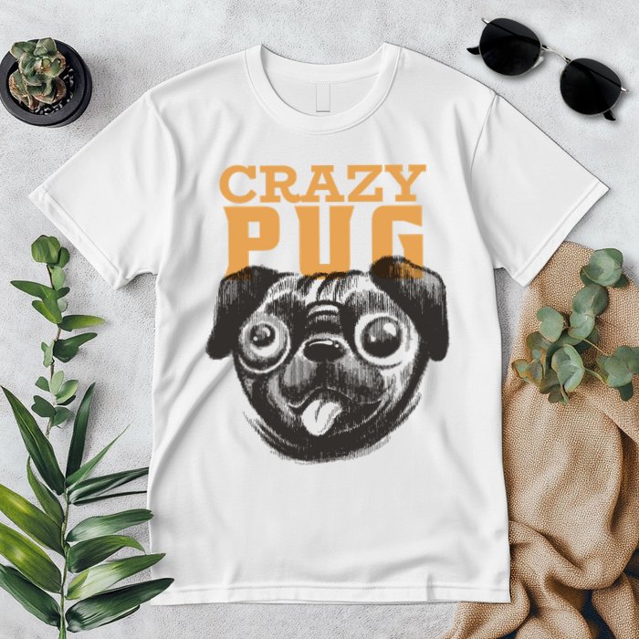 Crazy Pug Premium T-Shirt