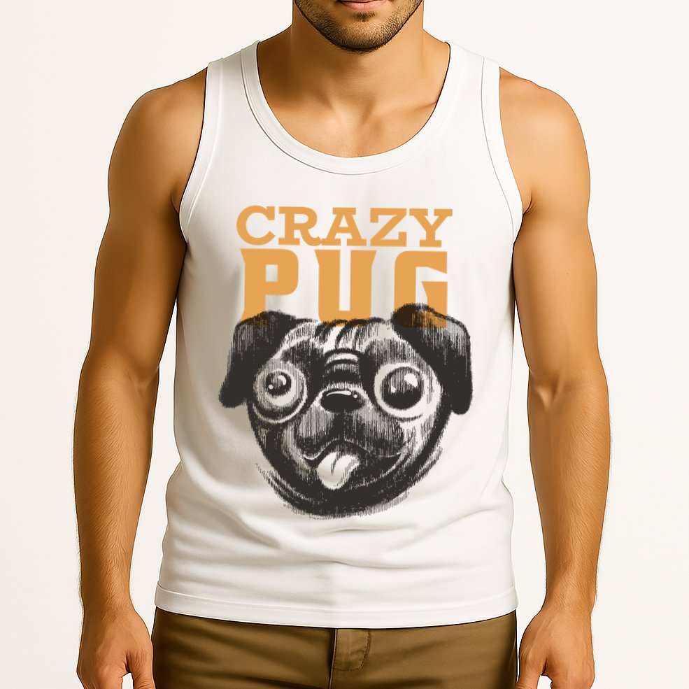 Crazy Pug Tank Top