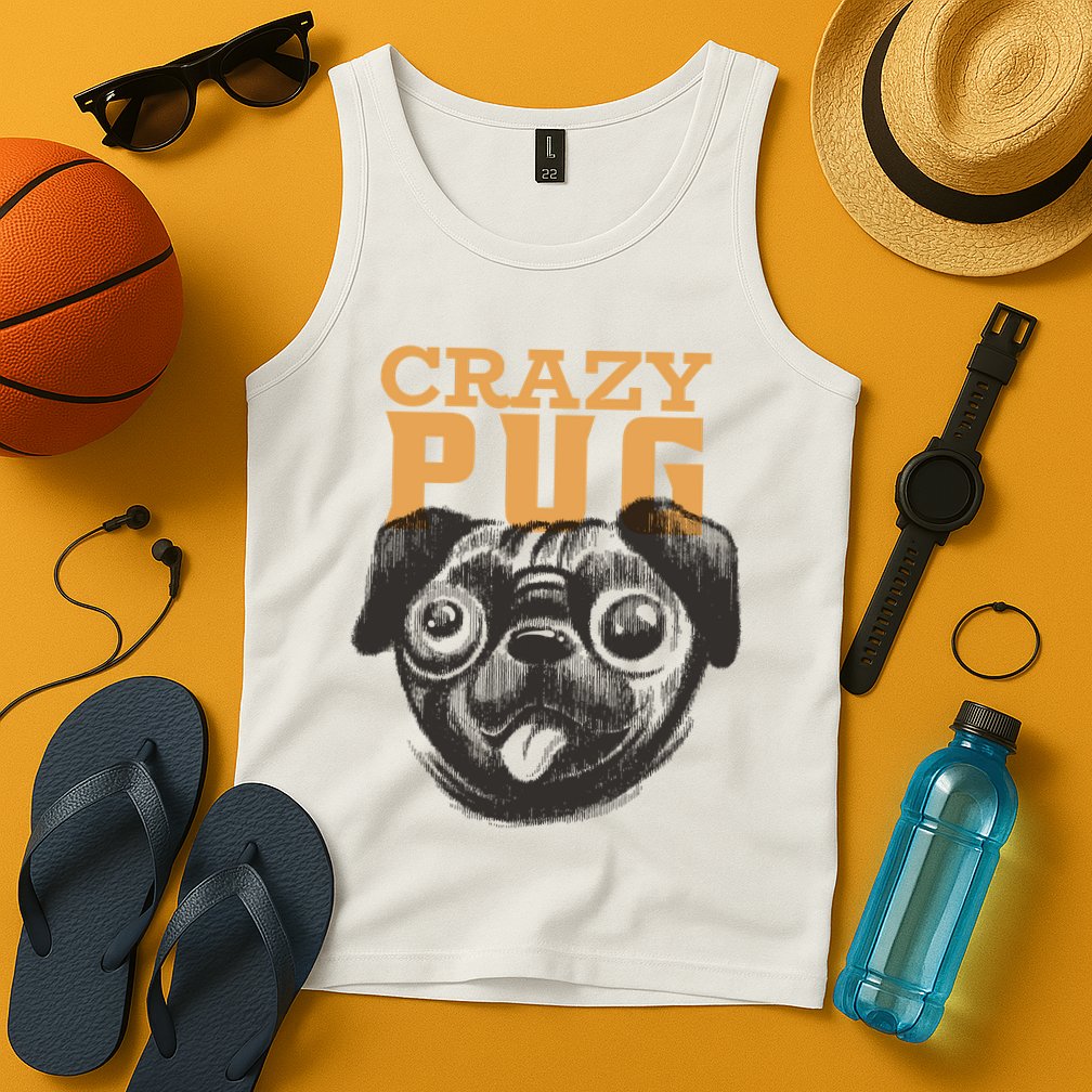 Crazy Pug Tank Top
