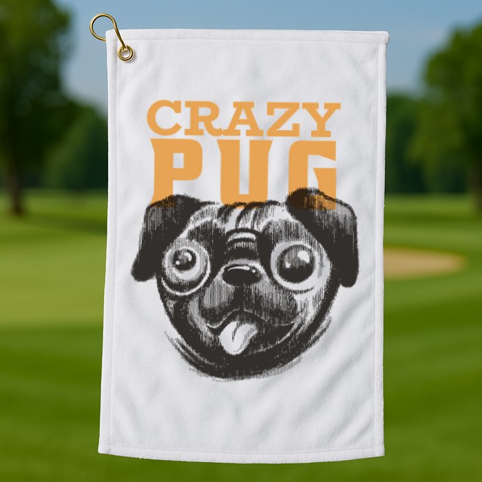 Crazy Pug Golf Towel