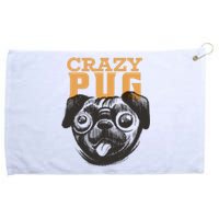 Crazy Pug Grommeted Golf Towel