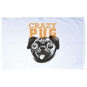 Crazy Pug Microfiber Hand Towel