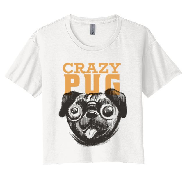 Crazy Pug Crop Top