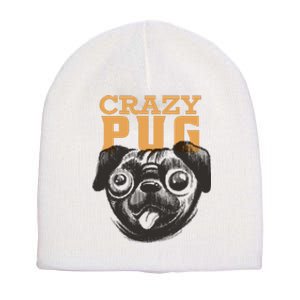 Crazy Pug Short Acrylic Beanie