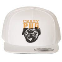 Crazy Pug Wool Snapback Cap