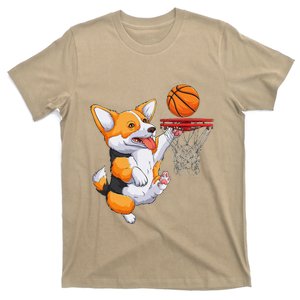 Corgi Puppy Corgi Basketball For Pet Lovers Women T-Shirt