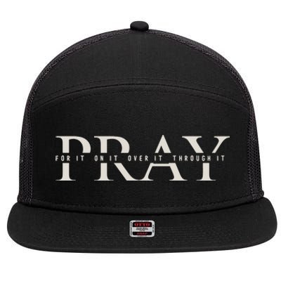 Christian Pray 7 Panel Mesh Trucker Snapback Hat