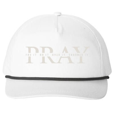 Christian Pray Snapback Five-Panel Rope Hat