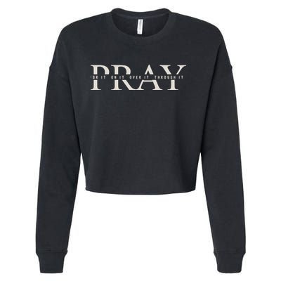 Christian Pray Cropped Pullover Crew