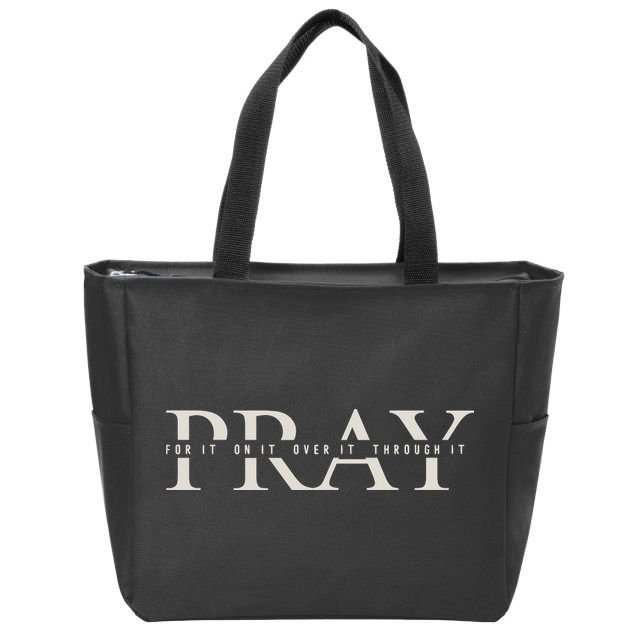 Christian Pray Zip Tote Bag
