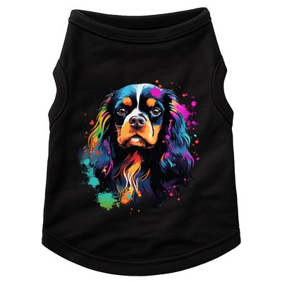 Cute Painted Cavalier King Charles Spaniel Doggie Tank