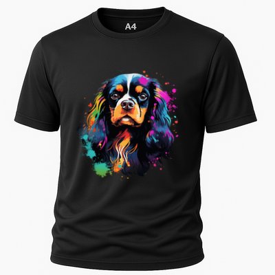 Cute Painted Cavalier King Charles Spaniel Performance Shirt