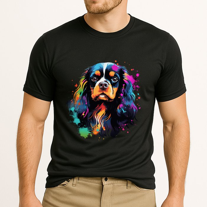 Cute Painted Cavalier King Charles Spaniel Cooling Performance Crew T-Shirt