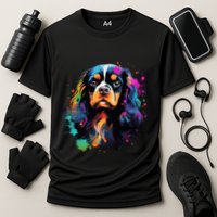 Cute Painted Cavalier King Charles Spaniel Cooling Performance Crew T-Shirt