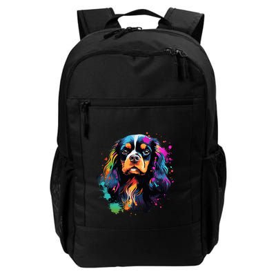 Cute Painted Cavalier King Charles Spaniel Backpack
