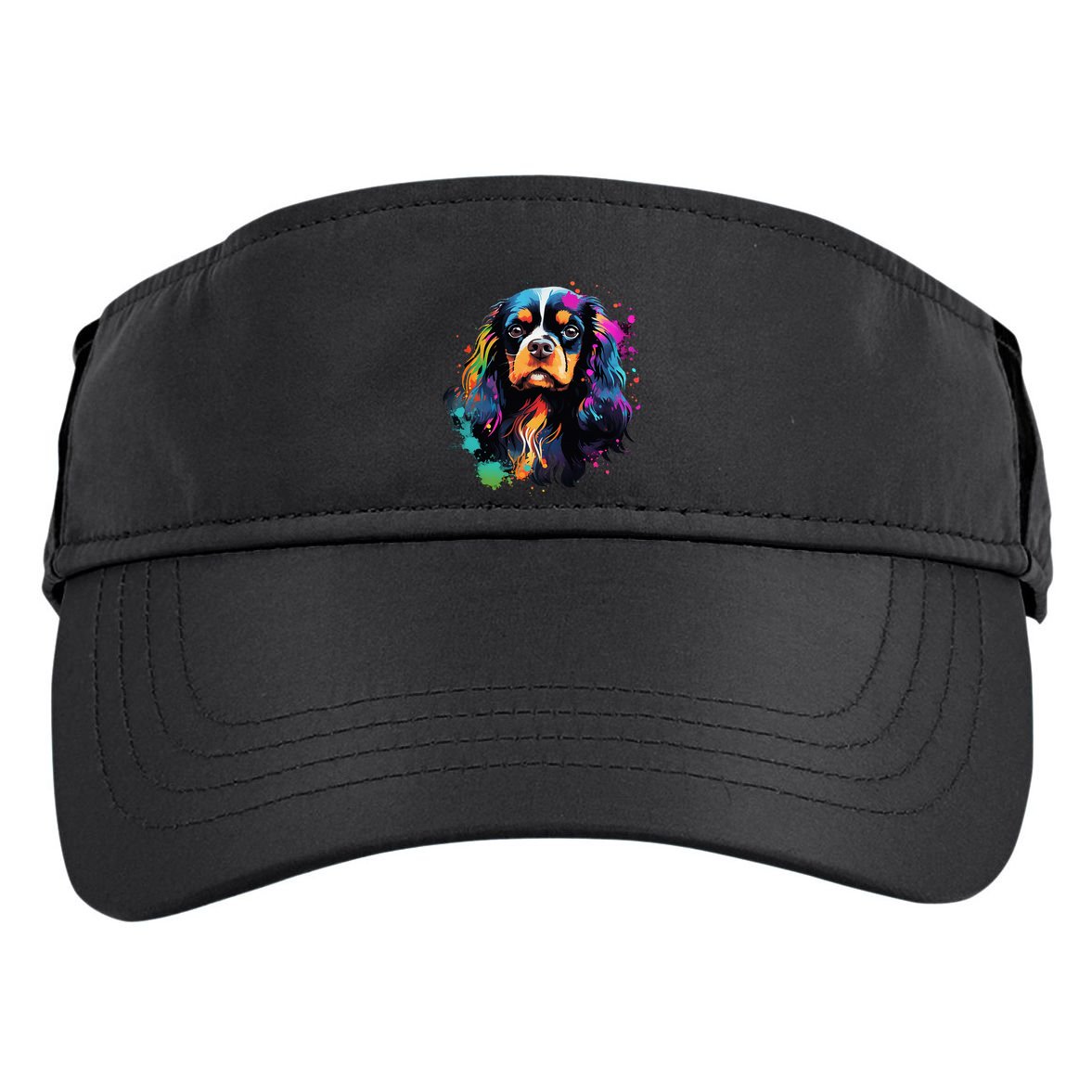Cute Painted Cavalier King Charles Spaniel Adult Drive Performance Visor