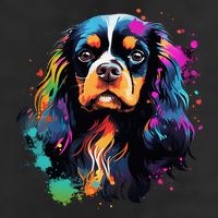 Cute Painted Cavalier King Charles Spaniel Adult Drive Performance Visor