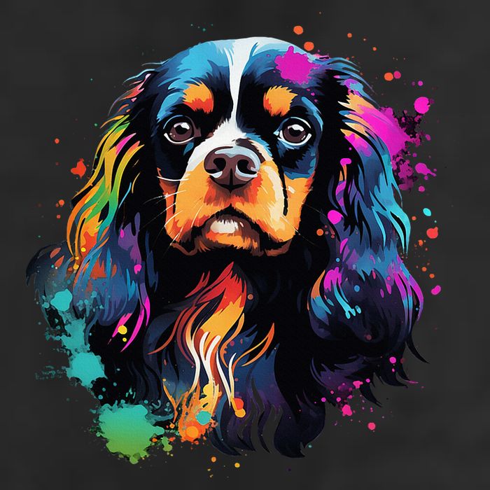 Cute Painted Cavalier King Charles Spaniel Adult Drive Performance Visor