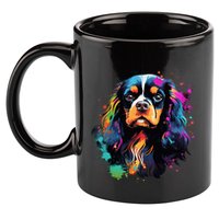 Cute Painted Cavalier King Charles Spaniel 11oz C Handle Ceramic Mug