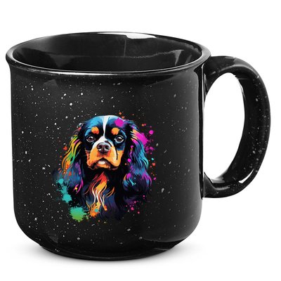 Cute Painted Cavalier King Charles Spaniel 15oz Campfire Ceramic Mug