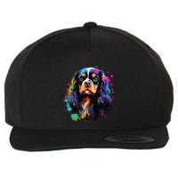 Cute Painted Cavalier King Charles Spaniel Wool Snapback Cap