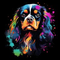 Cute Painted Cavalier King Charles Spaniel Wool Snapback Cap