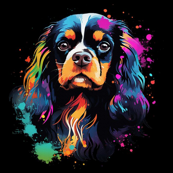 Cute Painted Cavalier King Charles Spaniel Wool Snapback Cap