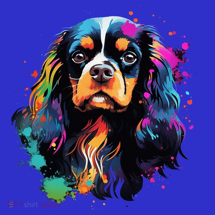Cute Painted Cavalier King Charles Spaniel T-Shirt