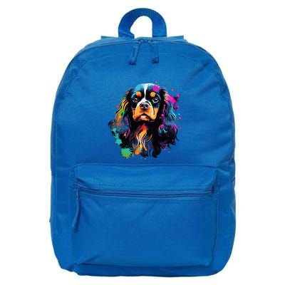 Cute Painted Cavalier King Charles Spaniel 16 in Basic Backpack